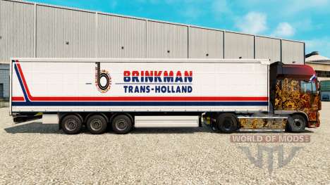 La peau Brinkman sur un rideau semi-remorque pour Euro Truck Simulator 2