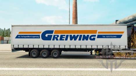 Haut Greiwing auf einen Vorhang semi-trailer für Euro Truck Simulator 2