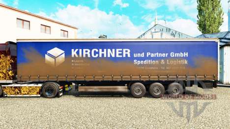 Haut Kirchner auf einen Vorhang semi-trailer für Euro Truck Simulator 2