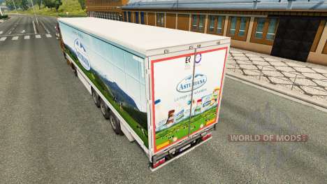 La peau Asturiana sur un rideau semi-remorque pour Euro Truck Simulator 2