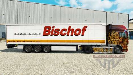 Haut Bischof auf einem Vorhang semi-trailer für Euro Truck Simulator 2