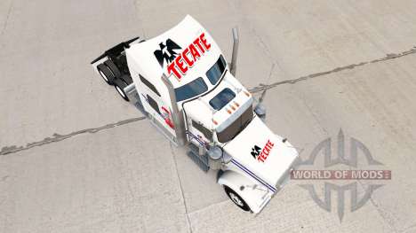 La peau sur Tecate camion Kenworth W900 pour American Truck Simulator