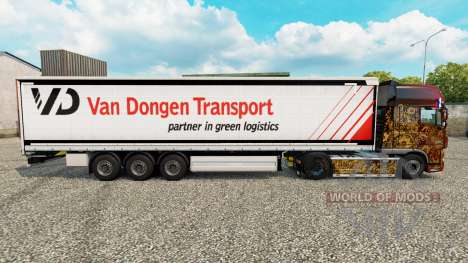 Haut Van Dongen Transport semi-trailer Vorhang für Euro Truck Simulator 2