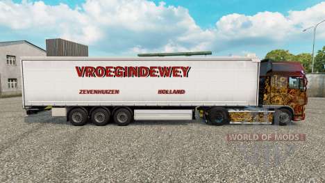 La peau Vroegindewey rideau semi-remorque pour Euro Truck Simulator 2