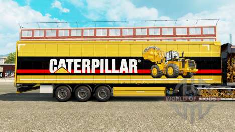 Haut Caterpillar v2 auf einen Vorhang semi-trail für Euro Truck Simulator 2