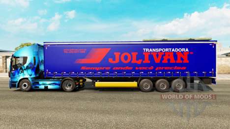 Haut Jolivan Transportes auf einem Vorhang semi- für Euro Truck Simulator 2