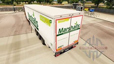 Haut Marshalls auf einem Vorhang semi-trailer für Euro Truck Simulator 2