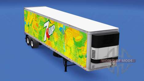 Haut 7up auf gekühlten Auflieger für American Truck Simulator