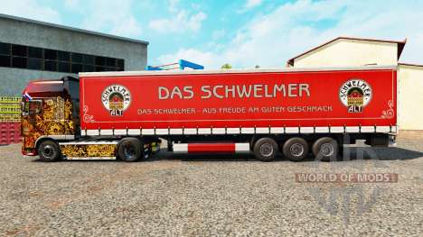 La peau Schwelmer sur un rideau semi-remorque pour Euro Truck Simulator 2