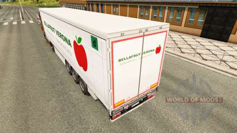 La peau Bellafrut Vérone le rideau semi-remorque pour Euro Truck Simulator 2