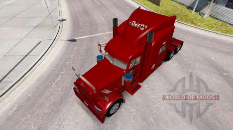 Haut Carolina Tank-Linien für den truck-Peterbil für American Truck Simulator