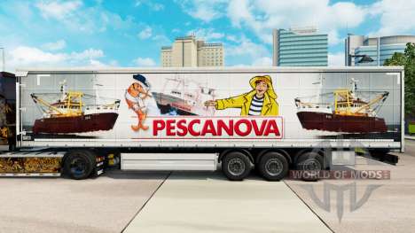 La peau Pescanova rideau semi-remorque pour Euro Truck Simulator 2