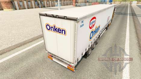 La peau du Dr Oetker Est sur un rideau semi-remo pour Euro Truck Simulator 2