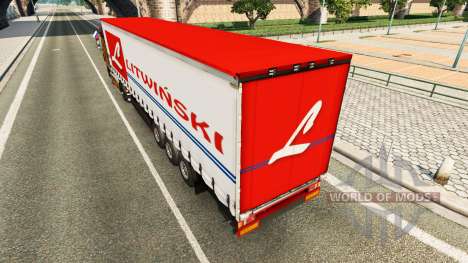 Haut Litwinski auf einen Vorhang semi-trailer für Euro Truck Simulator 2