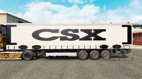 La peau sur CSX rideau semi-remorque pour Euro Truck Simulator 2