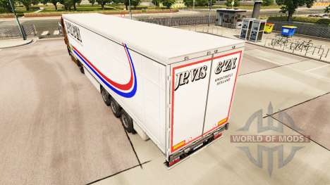 Haut Jp. Vis & Zn. auf einem Vorhang semi-traile für Euro Truck Simulator 2
