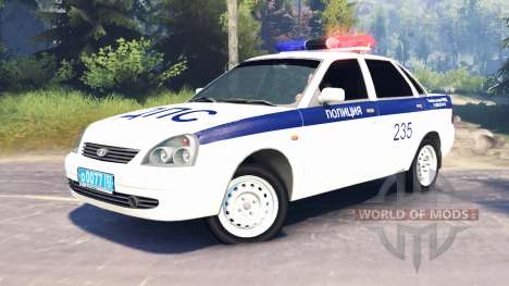 LADA Priora Polizei DPS (VAZ-2170) v2.0 für Spin Tires