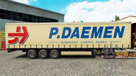 La peau P. Daemen sur un rideau semi-remorque pour Euro Truck Simulator 2