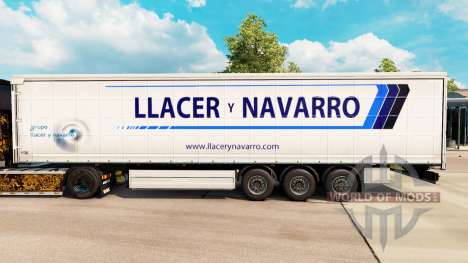 Haut Llacer y Navarro auf einen Vorhang semi-tra für Euro Truck Simulator 2