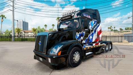 American Flag-Haut für Volvo-LKW-VNL 670 für American Truck Simulator