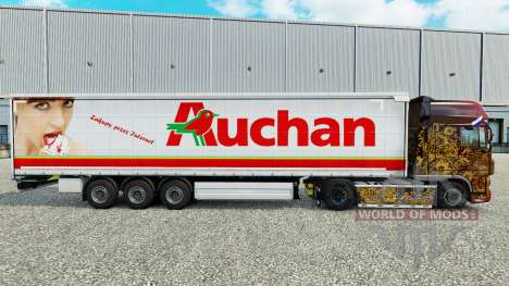 Auchan peau pour rideau semi-remorque pour Euro Truck Simulator 2