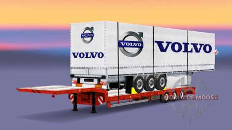 Low sweep mit einer Ladung Vorhang semi-trailer für Euro Truck Simulator 2