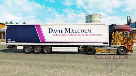 Haut Davie Malcolm auf einen Vorhang semi-traile für Euro Truck Simulator 2