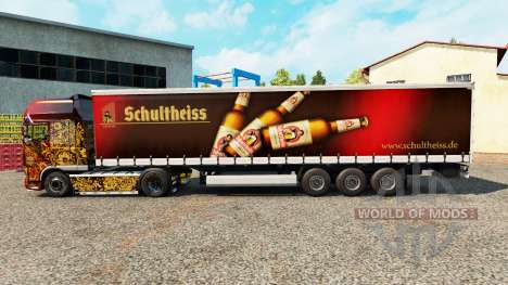 Haut Schultheiss auf einen Vorhang semi-trailer für Euro Truck Simulator 2