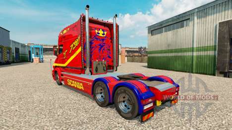 De la peau pour camion Scania T pour Euro Truck Simulator 2