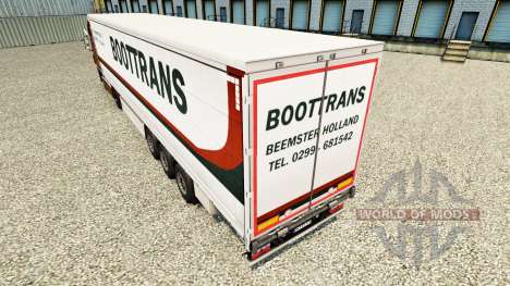 La peau BootTrans sur un rideau semi-remorque pour Euro Truck Simulator 2