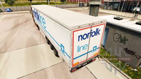 Haut Norfolkline Vorhang semi-trailer für Euro Truck Simulator 2