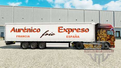 La peau Aurenico frio Expreso sur un rideau semi pour Euro Truck Simulator 2