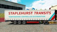 Staplehurst Transits de la peau sur la semi-remorque à rideaux pour Euro Truck Simulator 2