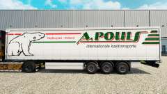 Haut A. Pouls auf einen Vorhang semi-trailer für Euro Truck Simulator 2