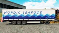 Haut Nordic Seafood auf einen Vorhang semi-trailer für Euro Truck Simulator 2