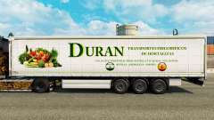 La peau Duran sur un rideau semi-remorque pour Euro Truck Simulator 2