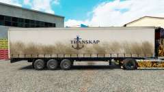 Haut Transkap auf einen Vorhang semi-trailer für Euro Truck Simulator 2