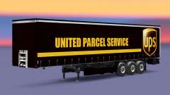 La peau United Parcel Service sur un rideau semi-remorque pour Euro Truck Simulator 2