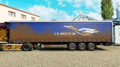 La peau de J. S. Logistik AG sur un rideau semi-remorque pour Euro Truck Simulator 2