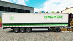 La peau Verhoeven sur un rideau semi-remorque pour Euro Truck Simulator 2