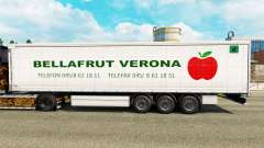 La peau Bellafrut Vérone le rideau semi-remorque pour Euro Truck Simulator 2