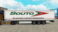 La peau Souto rideau semi-remorque pour Euro Truck Simulator 2