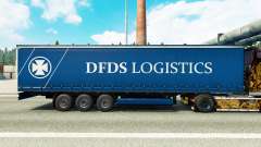 Haut DFDS Logistics auf einen Vorhang semi-trailer für Euro Truck Simulator 2
