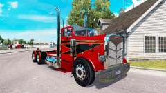Le Rouge et le Noir de la peau pour le camion Peterbilt 351 pour American Truck Simulator