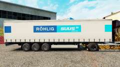 La peau ROHLIG SUUS la Logistique sur un rideau semi-remorque pour Euro Truck Simulator 2