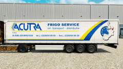 Haut Acutra auf einen Vorhang semi-trailer für Euro Truck Simulator 2
