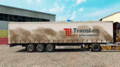 Haut Trans Log auf einem Vorhang semi-trailer für Euro Truck Simulator 2