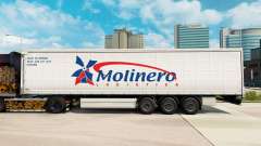 La peau Molinero Logistica sur un rideau semi-remorque pour Euro Truck Simulator 2