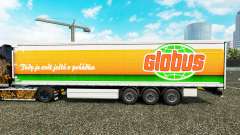 Haut Globus Vorhang semi-trailer für Euro Truck Simulator 2
