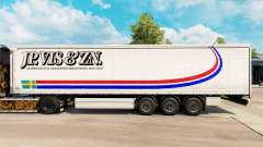 Haut Jp. Vis & Zn. auf einem Vorhang semi-trailer für Euro Truck Simulator 2